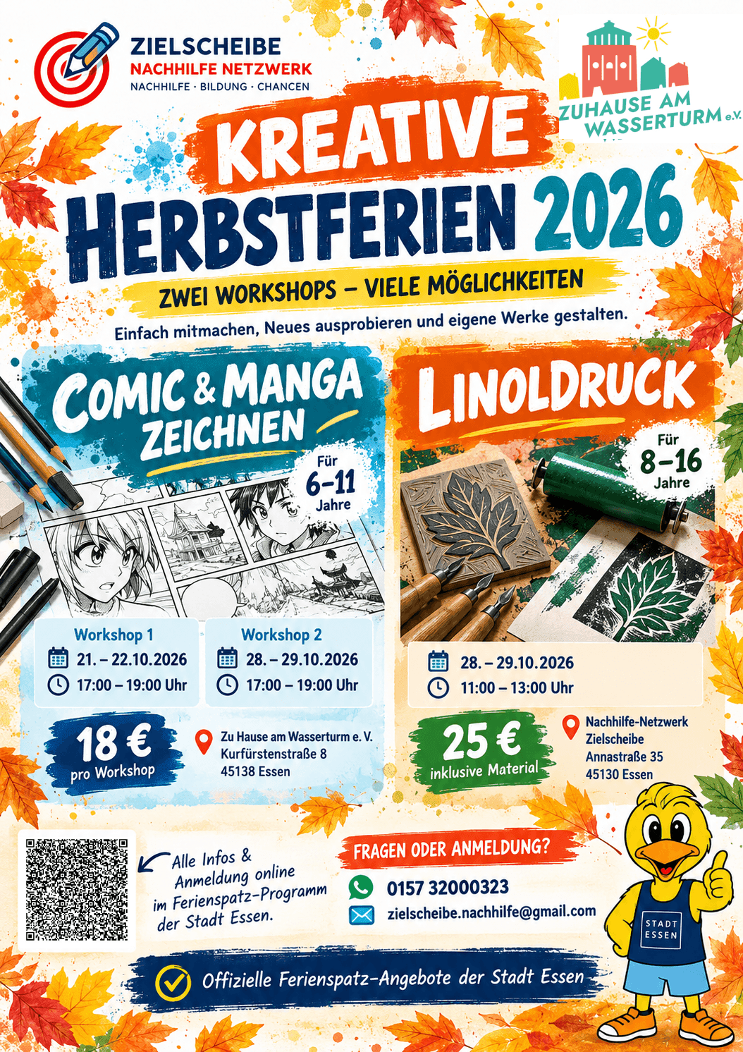 Kreative Workshops in den Herbstferien