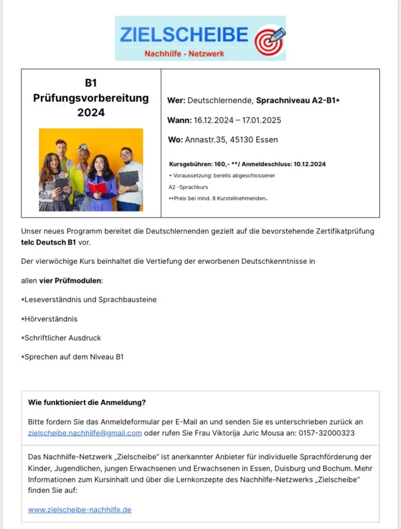 b1 Prüfungsvorbereitung 2024/2025